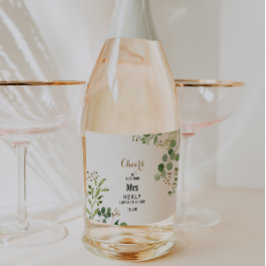 Elegant Eukalyptus Bröllopsdusch Glänsande Vin La