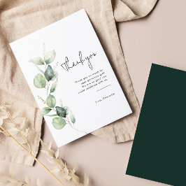 Elegant Eukalyptus Grönska Bebis Shower Tack Kort