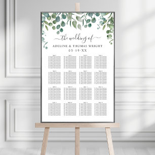 Elegant Eukalyptus Grönskande Placeringsplan Poster