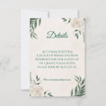 Elegant Eukalyptus Vit Blommig Detaljkort