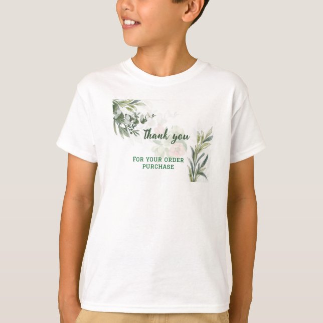 Elegant Eukalyptusgren – Orderbekräftelse  T Shirt (Framsida)