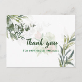 Elegant Eukalyptusgren – Orderbekräftelse Vykort