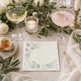 Elegant Eukalyptusgrönska Pappersservett