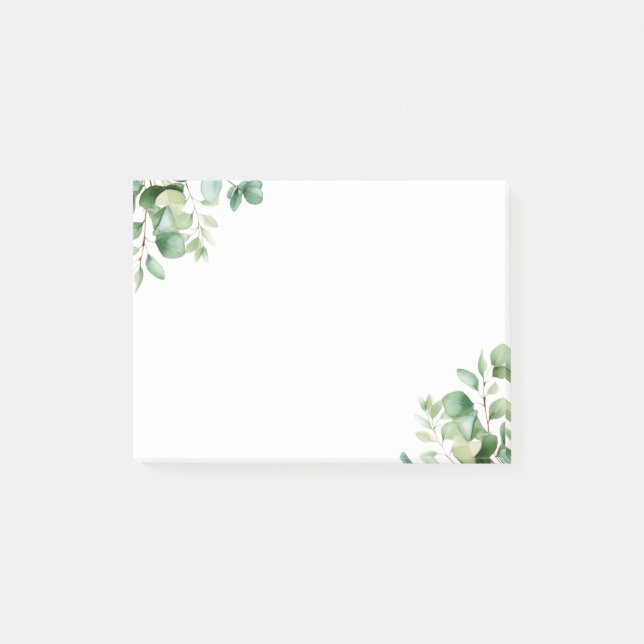 Elegant Eukalyptusgrönska Post-it Block (Framsida)