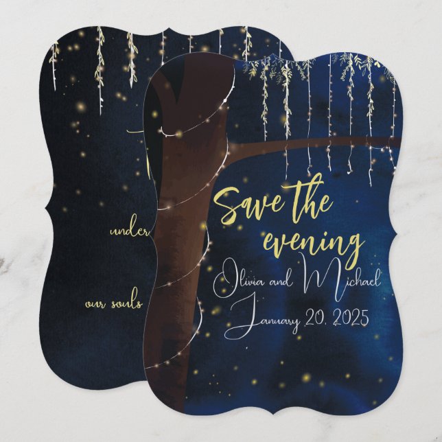 Elegant Evenemang Spara Datum Datumet (Fram/baksida)