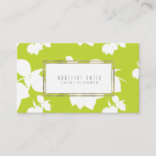 Elegant evenemangsplanerare Blommor Florist Citron Visitkort