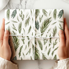 Elegant Evergreen Winter Botanical Presentpapper