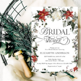 Elegant Evergreen Winter Möhippa Inbjudningar