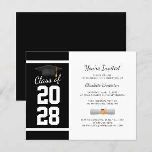 Elegant Examen 2025 Grad Fest Inbjudan