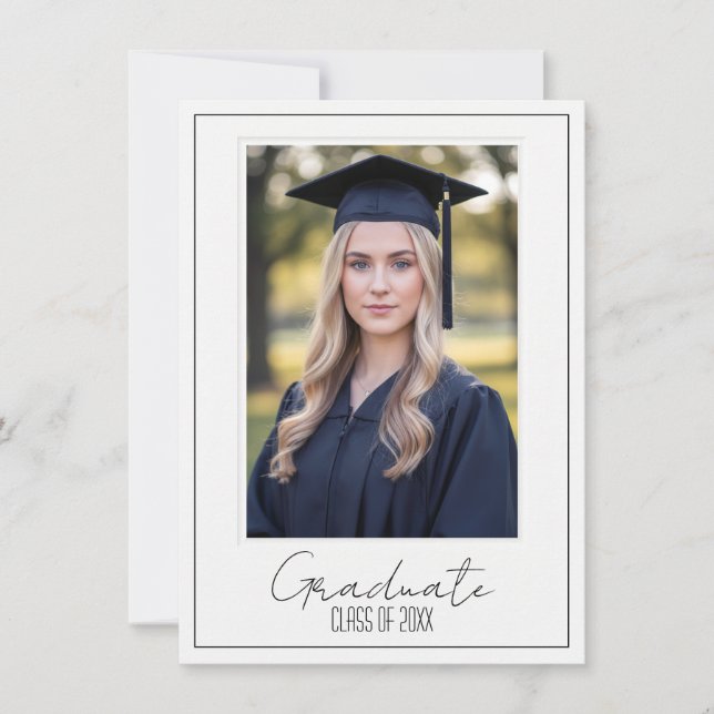 Elegant examensfestinladan inbjudningar (Framsida)