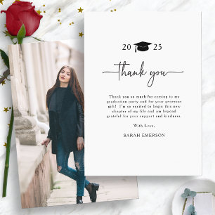 Elegant examenstudent tack kort
