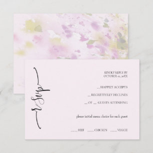 Elegant Exotic Soft Rosa Calligraphy OSA Kort