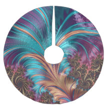 Elegant Exotisk Abstrakt Feather Teal Lila
