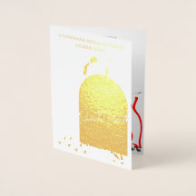 Elegant Fab Real Foil Födelsedagsfest inbjudan