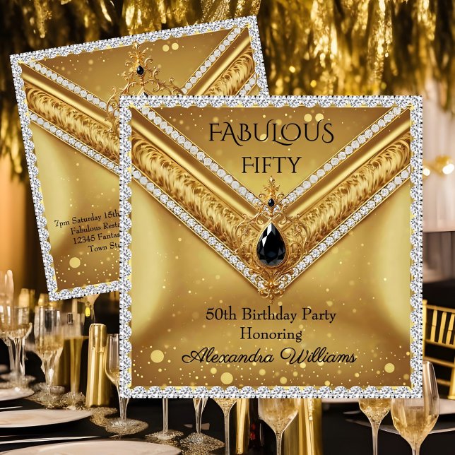 Elegant Fabulous Diamonds Gold Black Jewel Meddelande (Skapare uppladdad)