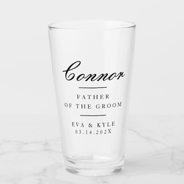 Elegant Fader till Brudgummen Glaskopp (Framsida)