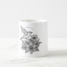 Elegant Fågelkaffe och blomkål Mugg