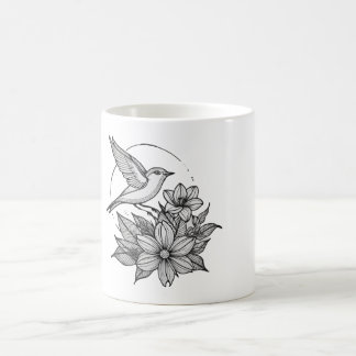 Elegant Fågelkaffe och blomkål Mugg
