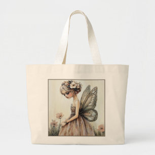 Elegant Fairy Flower Girl Whimsical Bröllop Gift Jumbo Tygkasse