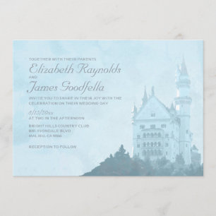 Elegant Fairytale Castle bröllopsinbjudningar Inbjudningar
