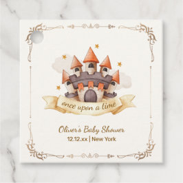 Elegant Fairytale Prince Castle Baby Shower Gåvor Etiketter
