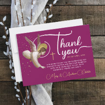 Elegant Faith Magenta Rosa Angel Blating Script