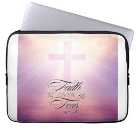 Elegant Faith over Fear Electronics Bag Laptop Fodral