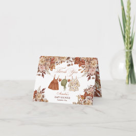 Elegant Fall Baby Klädstreck Baby Shower Tack Kort
