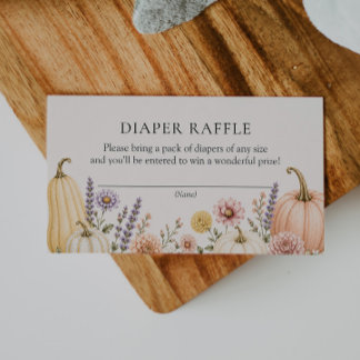 Elegant Fall Baby Shower Blöja Raffe Kort