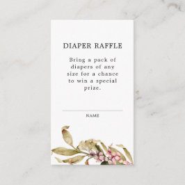 Elegant Fall Baby Shower Diaper Raffle Biljett Tilläggskort