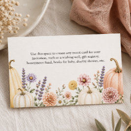 Elegant Fall Baby Shower Införandekort Tilläggskort