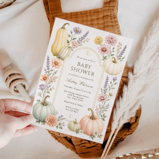 Elegant Fall Baby Shower | Vilda Pumpa Inbjudningar