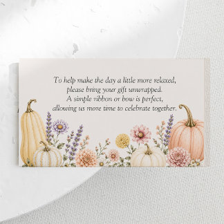 Elegant Fall Baby Shower-visningskort Tilläggskort