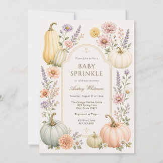 Elegant Fall Baby Sprinkle | Vilda Pumpa Blommor Inbjudningar