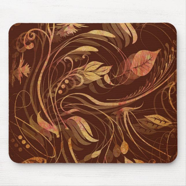 Elegant Fall Batik Print Foliage Musmatta (Framsidan)