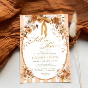 Elegant Fall Blommigt Bow Fall i Möhippan Kärlek Inbjudningar