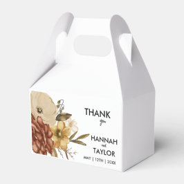 Elegant Fall Blommigt Bröllop Presentaskar