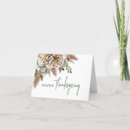 Elegant Fall Blommigt Happy thanksgiving Helgkort