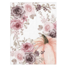 Elegant Fall Blommigt Pumpkin-Neutralter Vattenfär