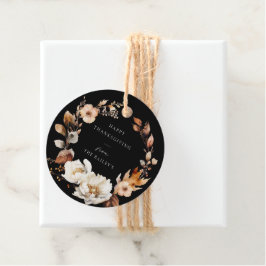 Elegant Fall Blommigt Utandning Gåvor Etiketter