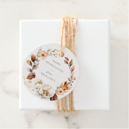 Elegant Fall Blommigt Utandning Gåvor Etiketter