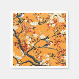 Elegant Fall Chinoiserie Paper Plate Pappersservett