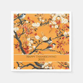 Elegant Fall Chinoiserie Paper Plate Pappersservett