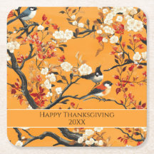 Elegant Fall Chinoiserie Paper Plate