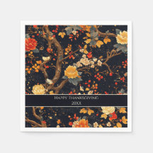 Elegant Fall Chinoiserie Pappers Tallrik