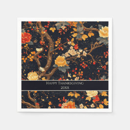 Elegant Fall Chinoiserie Pappers Tallrik Pappersservett