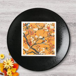 Elegant Fall Chinoiserie Pappers Tallrik Pappersservett