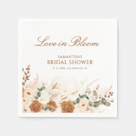 Elegant Fall Floral Bridal Shower Pappersservett