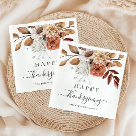 Elegant Fall Happy thanksgiving Pappersservett