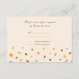 Elegant fall höst löv bröllop OSA-platta kort